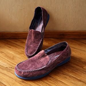Hush Puppies Women’s Loafers Size 7 Chocolate Brown Suede Comfort Slip On Shoes